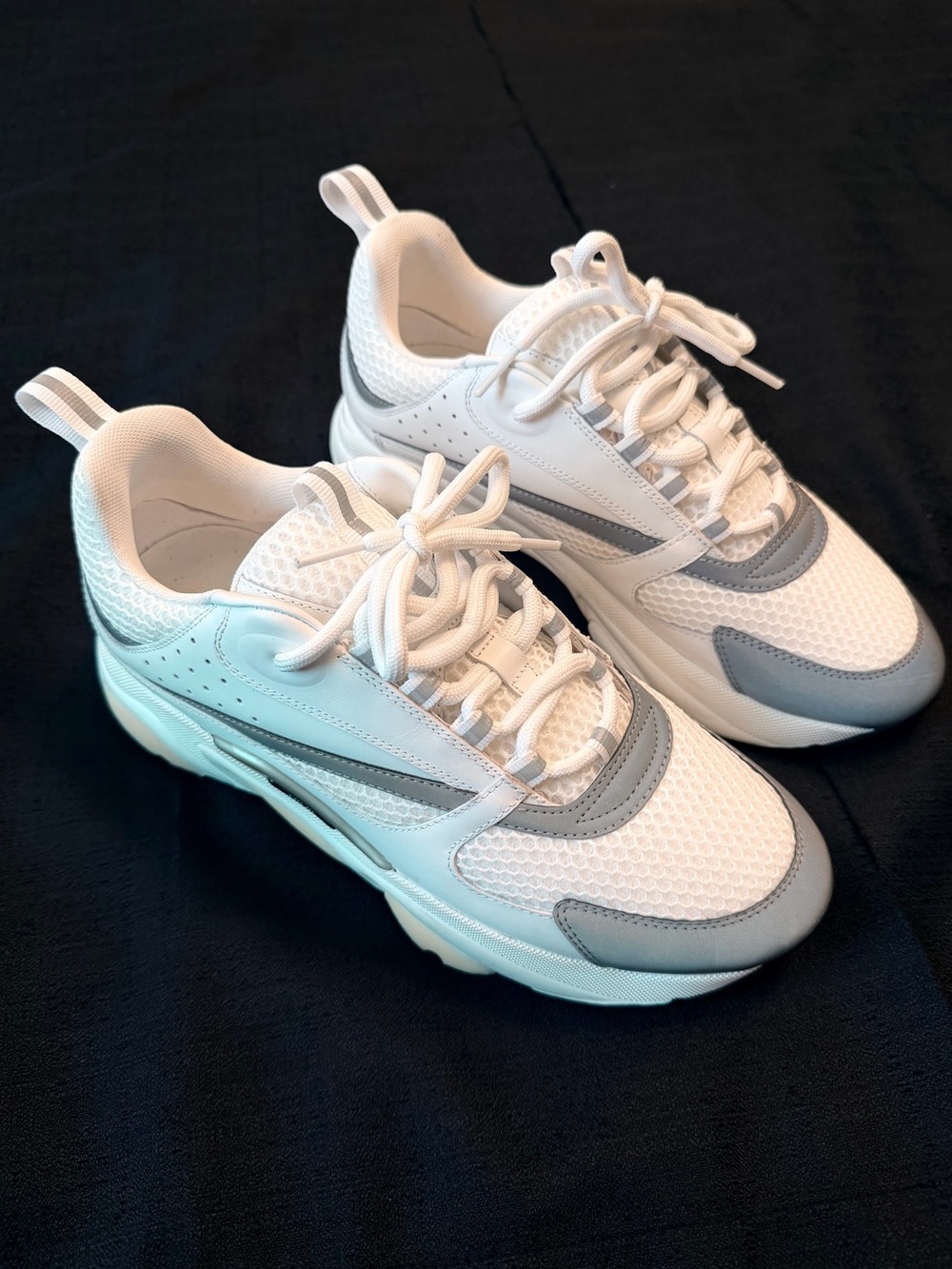 Dior White and Gray Athletic Sneakers